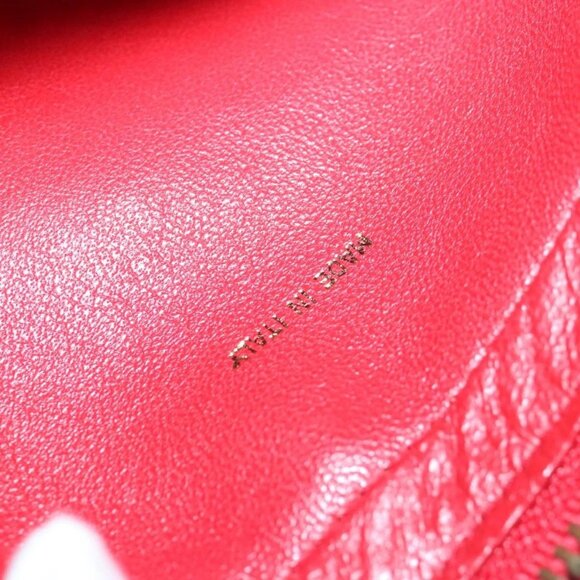 CHANEL Chain Shoulder Bag Canvas Red Gold CC Auth bs19429 - Picture 11 of 16